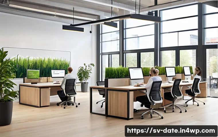 데이터 품질 향상을 위한 기술적 접근법 - A modern Scandinavian office environment with a diverse team of professionals collaborating around a...
