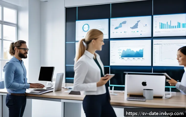데이터 품질 개선을 위한 자동화 도구 - A modern data operations center with diverse professionals collaborating on large transparent digita...